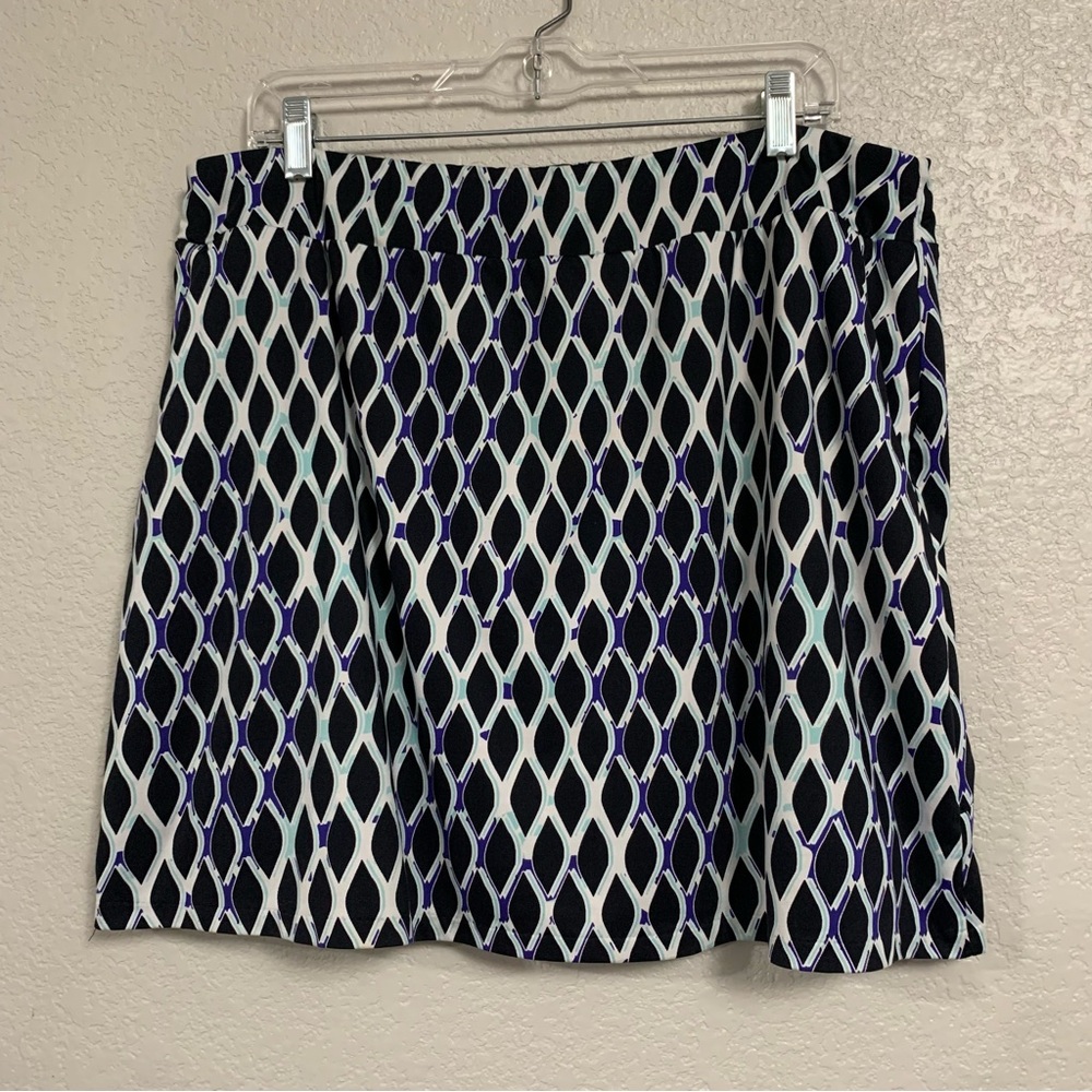 Tail Skirt Skort Womens XL Golf Tennis Pickleball Geometric Print Colorful 18”